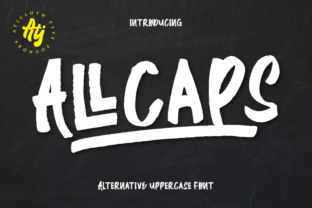 All Caps: A Textured Brush Font for Creative Projects