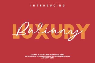 Baliany Script: A Luxurious Font for Business