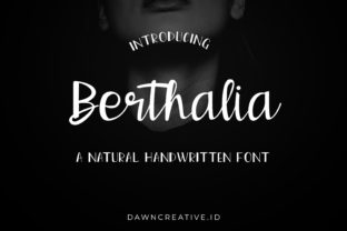 Berthalia: A Natural Handwritten Font