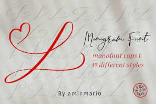 Monogram L Monofont Caps L: A Handwritten Font for Editorial Design