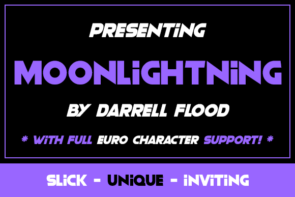 Moonlightning: A Bold Font for Editorial Design