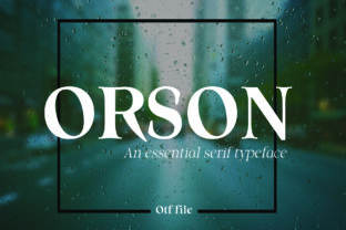 Orson: A Timeless Serif for Creative Projects