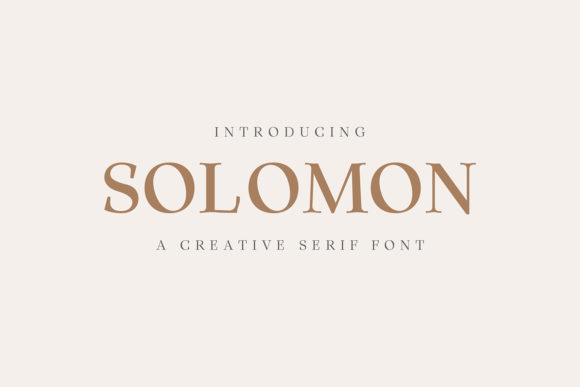 Solomon Family: A Stylish Serif Font for Business